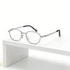 Retro Round Glasses Frame for Men Women Ultralight Metal Optical Spectacles Frame Anti Blue Light Computer Eyewear Myopia Frame