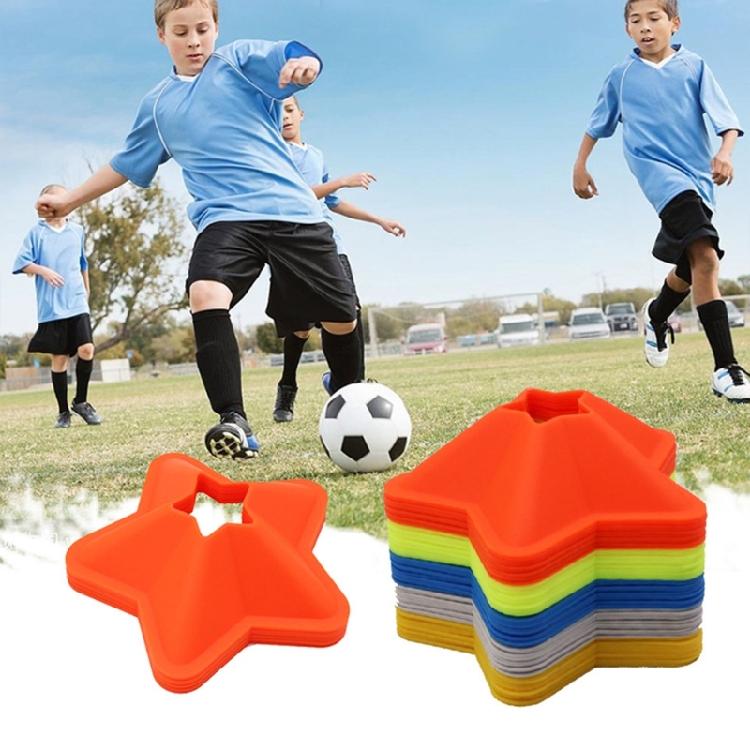 Football Skill Development Tool Star Shape Training Markers Weatherproofed Cones For Agilities Speed Drill