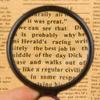 50/60mm Mini Magnifying Glass 6/8X Folded Leather Case Portable Handheld Read Newspaper Jewelry Gift Single Glass Lens Magnifier