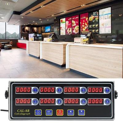 3 Stage 320x115x42mm 8 Channel Digital Timer Reminder Burger Basket Shaking Timing Kitchen Timers