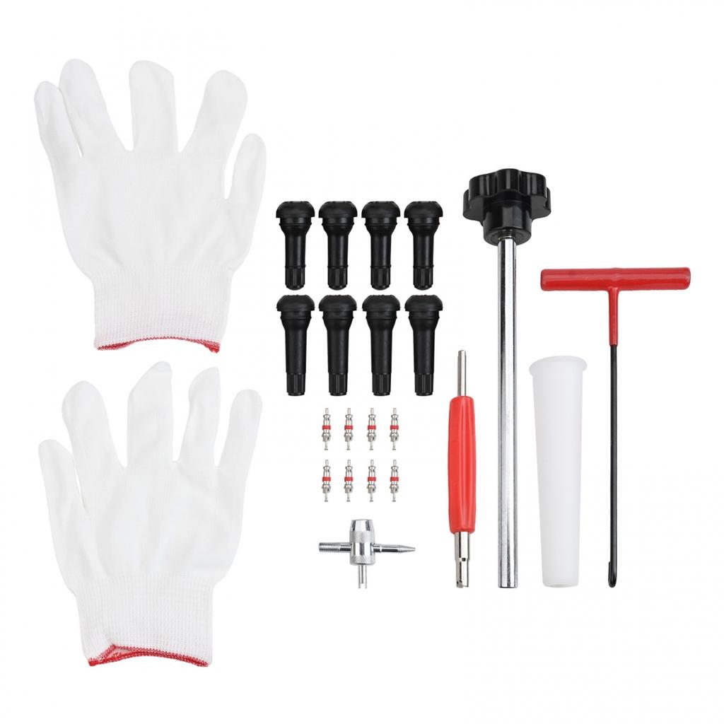 Complete Quick Change Tire Valve Tool Kit with 22 Essential Pieces