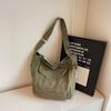Fashion Texture Personalized Shoulder Bag Large Capacity Messenger Bag Commuter Student Tote Bag Simple Tutoring Bag