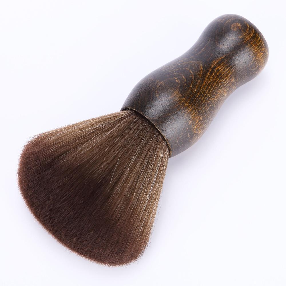 Wooden Handle LP Cleaning Brush Soft Bristles Makeup Brush  For Stylists