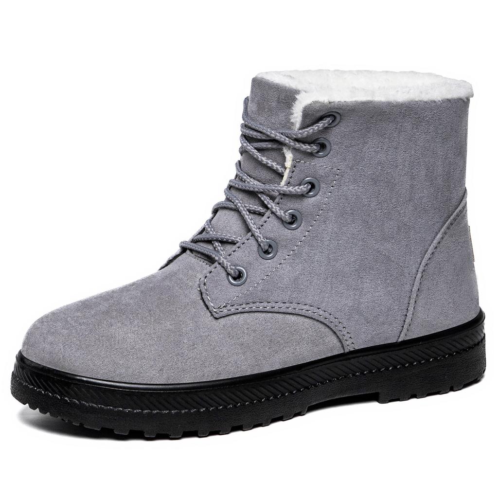 Thickened Short Plush Lace Up Snow Boots New Women's Thick Soled Shoes Plus Size Women's Warm Cotton Shoes Free Shippiing Shoes