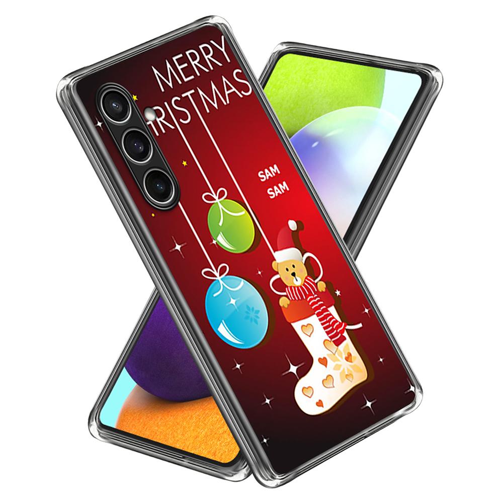 For Samsung Galaxy S24 FE Case Christmas Pattern Printing Soft TPU Phone Cover