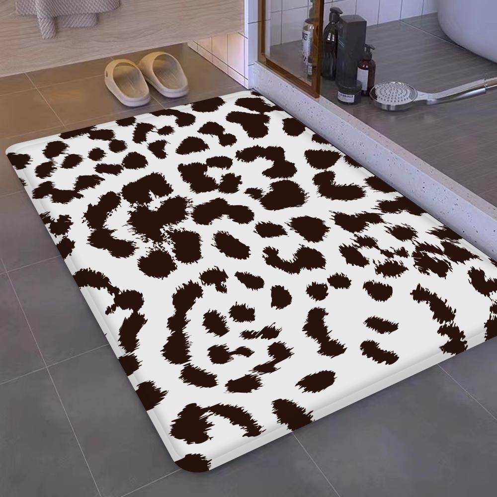 Leopard Cow Print Floor Mat Entrance Door Mat Nordic Style Home Doormat Bathroom-Toilet Mats Bedroom Hotel Decor Mat