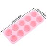 10-Cavity Silicone Rose Cake Mold Nonstick Reusable Baking Pan For Diy Cupcake Chocolate Candle Soap Dessert Decoration Mold