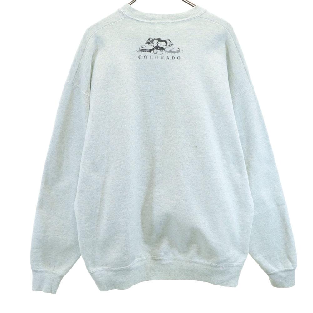 OLD 80s 90s Long Sleeve Golf Print Sweat Sweatshirt with Fleece Lining Men's Used