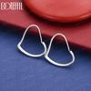 925 Sterling Silber Einfache Romantische Herzohrringe Modeschmuck Abend Schmuck