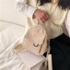 Fashion Women Mini Backpack Solid Color Small Travel Corduroy Backpacks Student Book Bag (The Buckle Position Is Random)
