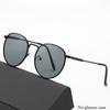 5PCS Fashion Retro Punk Sunglasses Men Women Round Black Metal Frame Colorful Lens Sun Glasses Eyewear