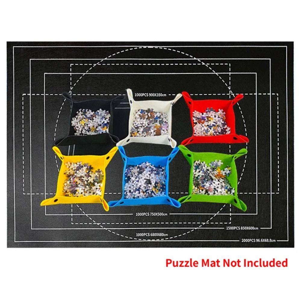 Partition Jigsaw Puzzle Disk 6 Colors Puzzle Sorting Trays Portable Puzzle Tray  Educational Toy