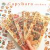 4pcs/set Cute Diary Decoration Capybara Scrapbooking Collage Stickers Painting  Children