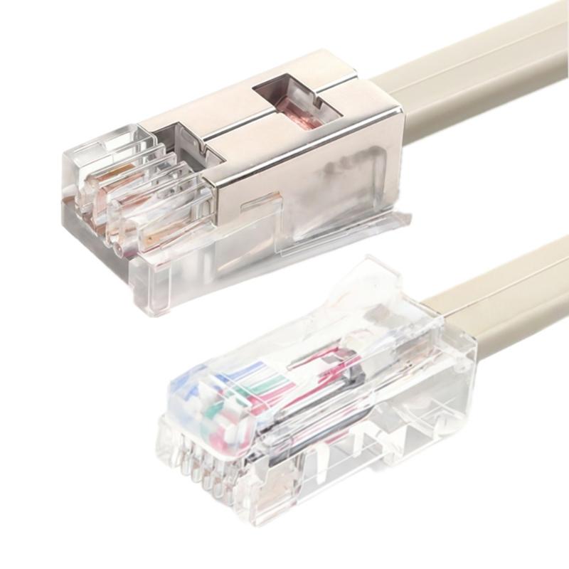 1/2m RJ12 (6P6C)/SDL 4P Stecker auf Stecker Datenkabel Gerade Verdrahtung Pinbelegung Telefonhörer Sprach-Erweiterungskabel