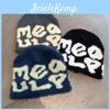 Gemütliche Mütze mit Buchstabenstickerei und hohem Schaft für lässigen Winter- und Streetwear-Look