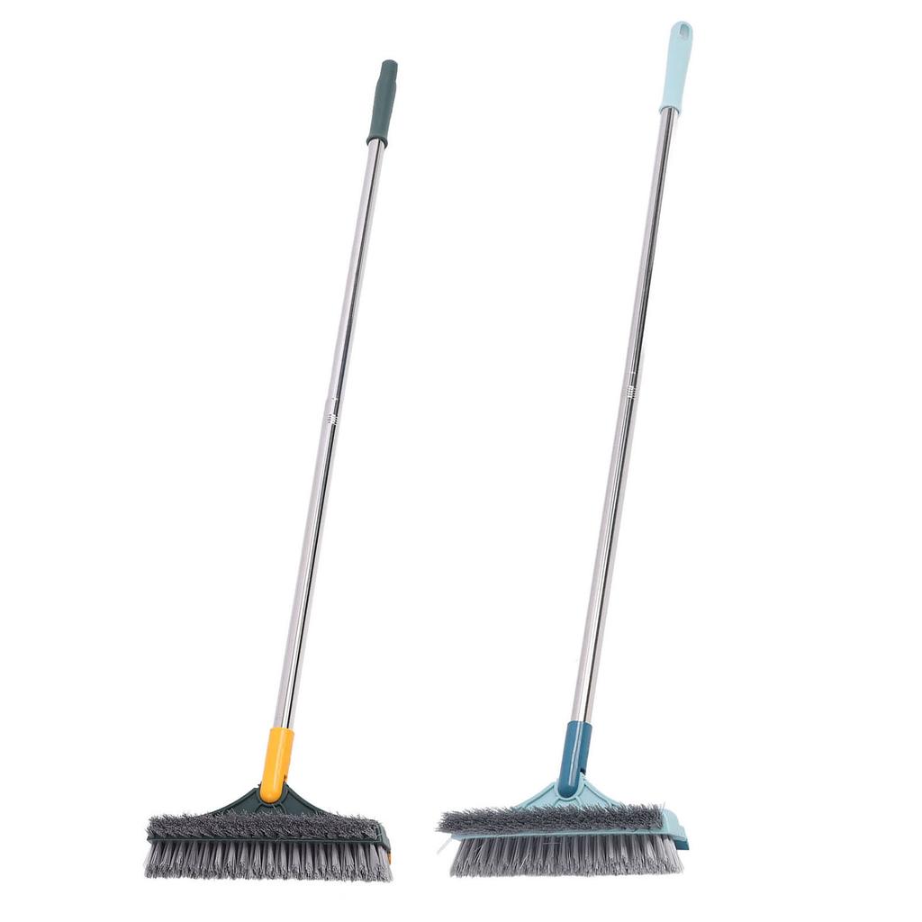 3 In 1 Floor Scrub Brush 180 Degree Rotatable Head Long Handle Floor Scraper Grout Cleaner for Home
