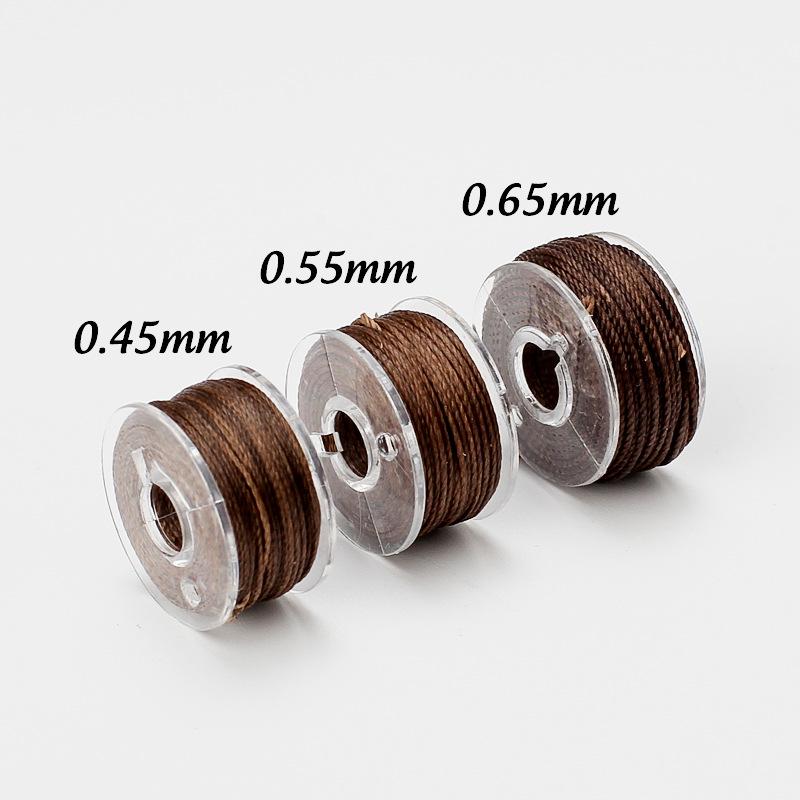 25-Farben Rundes Wachsgarn-Set - 0,45/0,55/0,65 mm für Handnähen und Leder