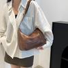 Premium retro bag women's 2025 new casual soft leather shoulder armpit bag niche crossbody pillow bag