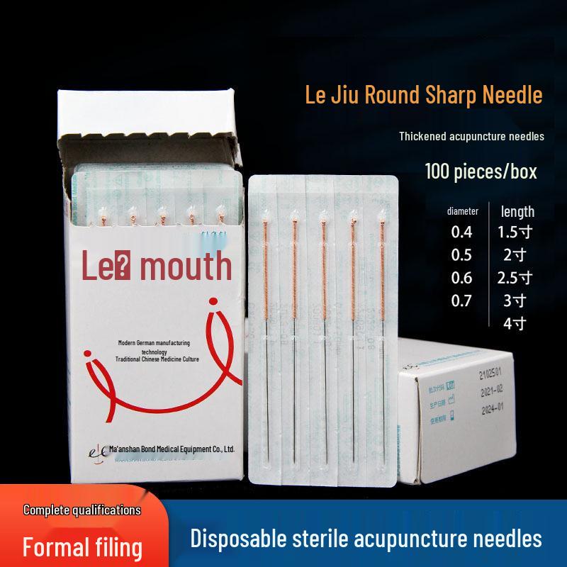 

Le Jiu Yuan Li Zhen Thickened Acupuncture Needles 100 pieces/box 0.60 x 50 mm