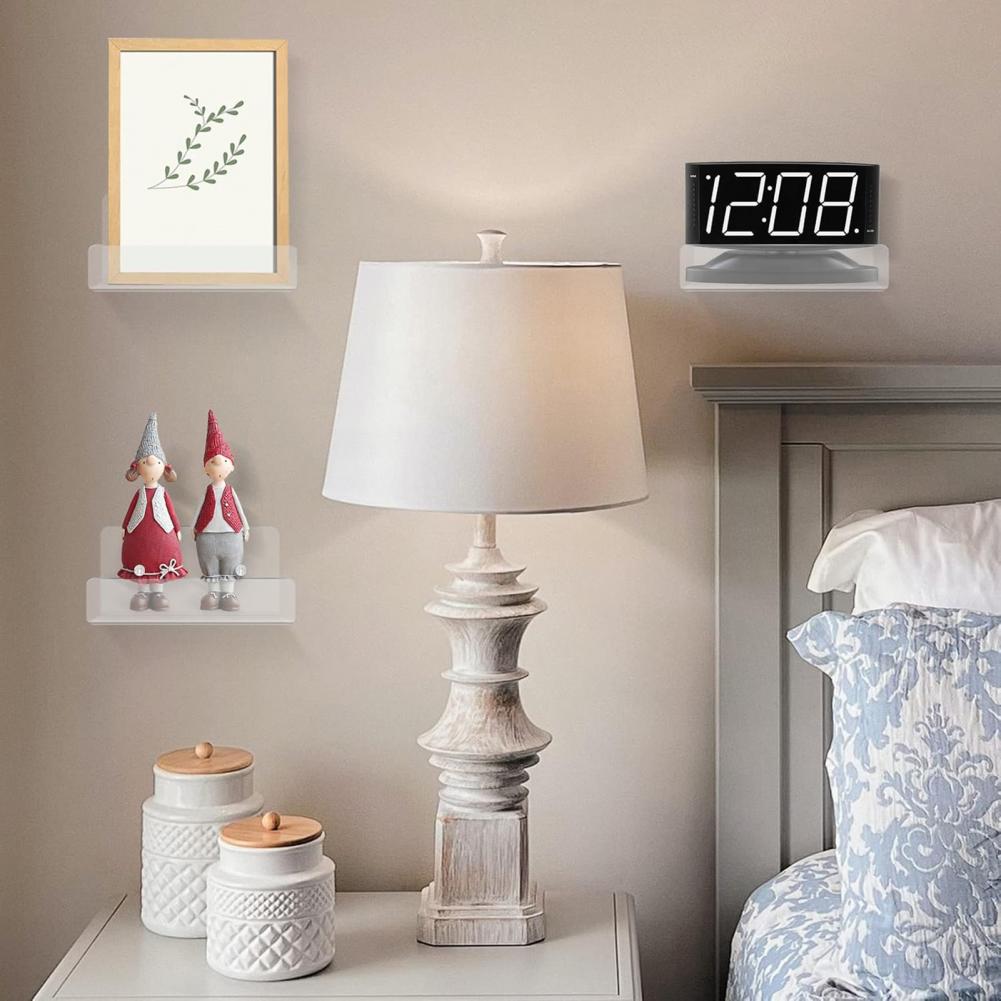 Wall Shelves with Mounting Accessories Easy Installation Wall Shelves Versatile Acrylic Wall Shelves for Small Space Storage