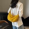 Korean version of casual nylon canvas bag women's 2025 new simple dumpling bag versatile shoulder messenger bag