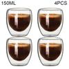 80ML/150ML 2-18PCS Double Wall Glass Kung Fu Tea Cup Transparent Coffee Milk Water Mug High Borosilicate Glass Drinkware Tea Set