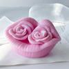 DIY Lip-Form Rose Flower Silicone Mold Aroma Candle Plaster Resin Mold Handmade Candle Making Supplies