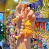 Keychain Macaron Color Beads Portable Anti-Lost Mobile Phone Chain Gourd Design Key Chain Bag Hanger Backpack Accessory