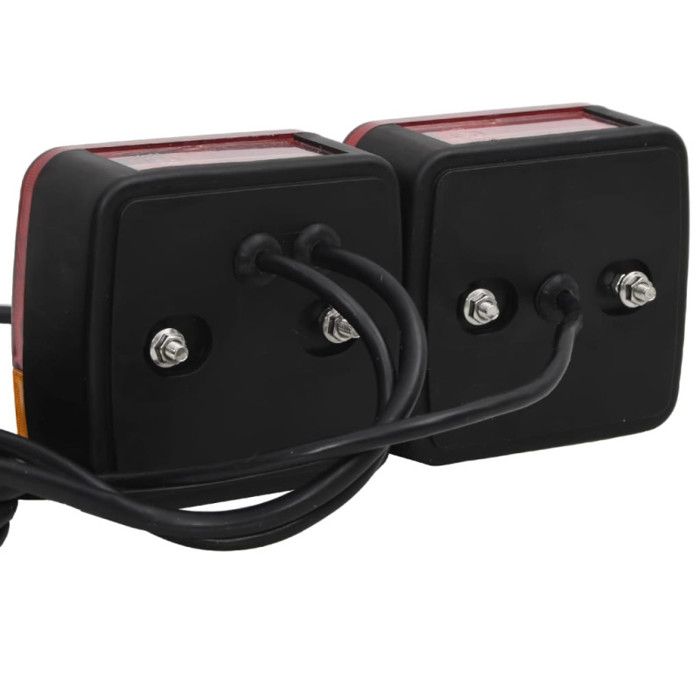 Feux de remorque 2 pcs Rouge 10,5x5x9,5cm 12V ampoule classique
