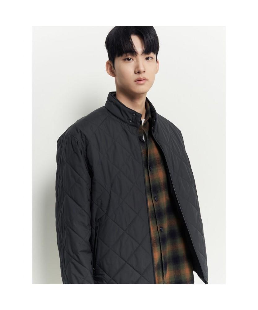 Beanpole Men Modern Diamond Quilted Harrington Jacket Black
