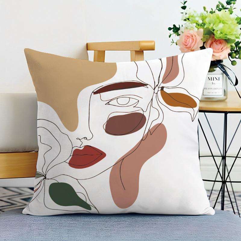 Morandi Farbabstimmung Druck Dekorative Kissenhülle Schlafzimmer Wohnzimmer Quadratische Kissenhülle