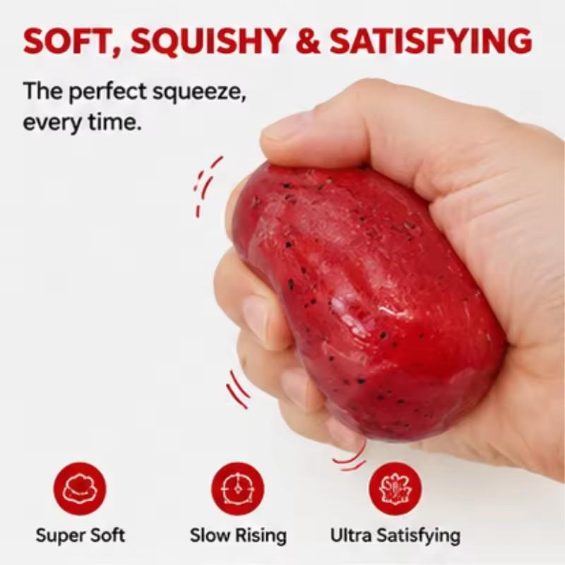 Handmade Kiwi Fruit & Watermelon Slushy Squishy Toy Soft Stress Relief Squeeze Toy Realistic Fruit Simulation Model Adult Gift