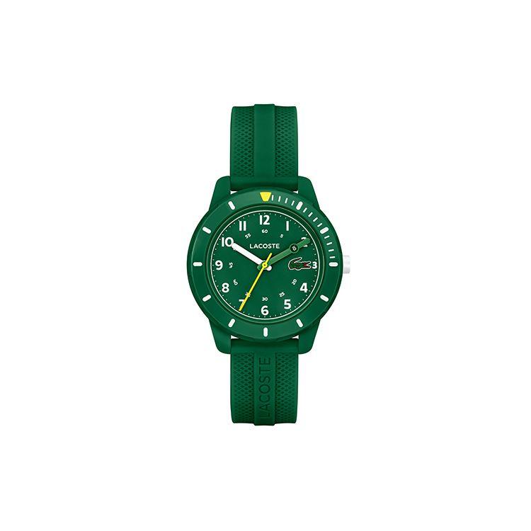Lacoste Mini Tennis Series Watch Quartz Movement Silicone Strap 34.5mm Green Dial Kids watches 2030055 Green