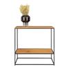 Vita CONSOLE OAK VENEER loft style ADDITIONAL SHELF metal