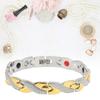 Steel Magnet Bracelet Men Women Stylish Exquisite Elegant Magnetic Therapy Bracelet Jewelry Gift(Silver Gold )
