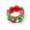 Adjustable Rainbow Flower Pet Collar with Fur Ball - Cute and Soft for Cats and Dogs