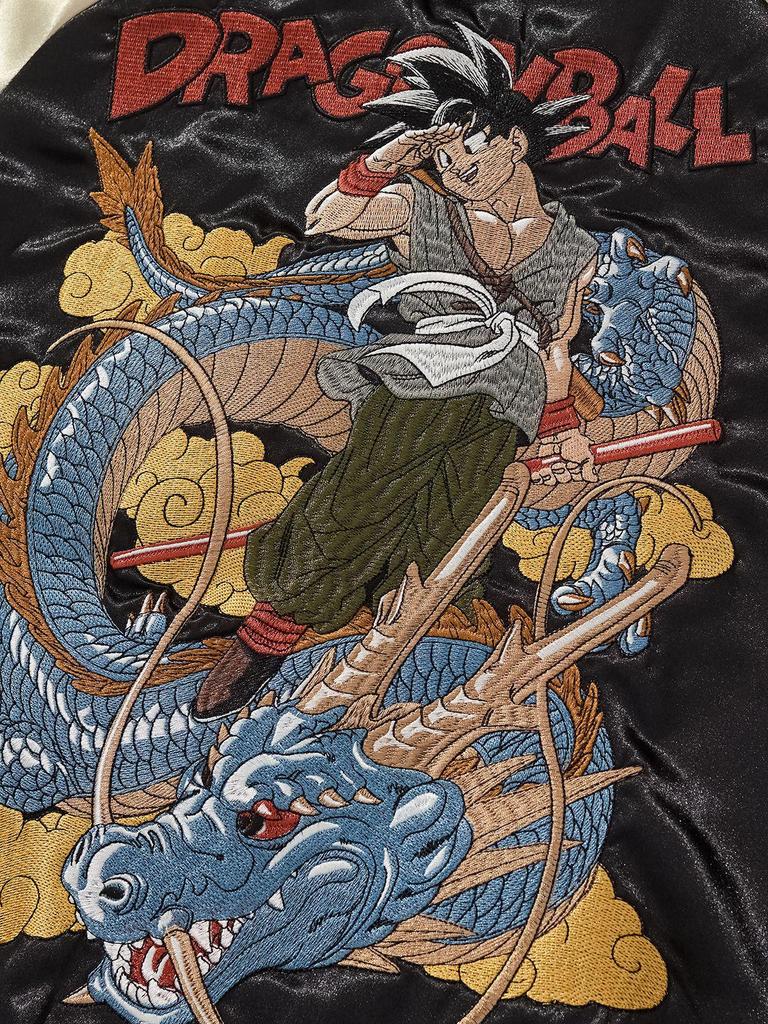 Huaxia Junpin Men's Dragon Ball Embroidered Baseball Jacket - Chinese Style Casual Outerwear A054