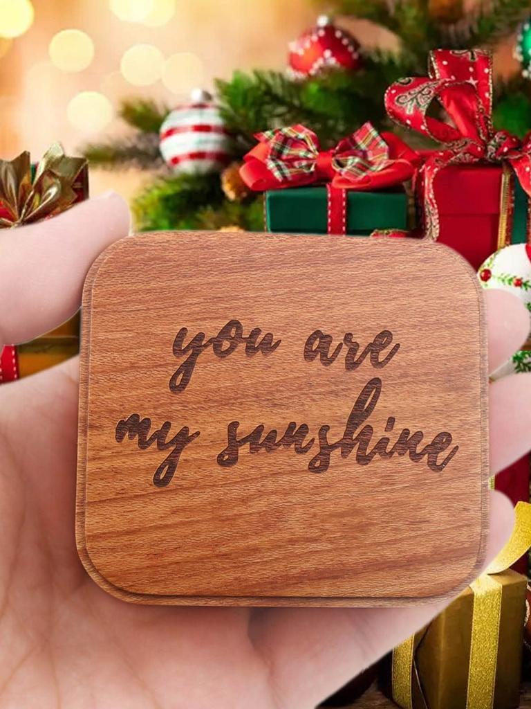 Sinzyo Music Box “You Are My Sunshine” Wooden Music Box (Musical Note Rosewood)