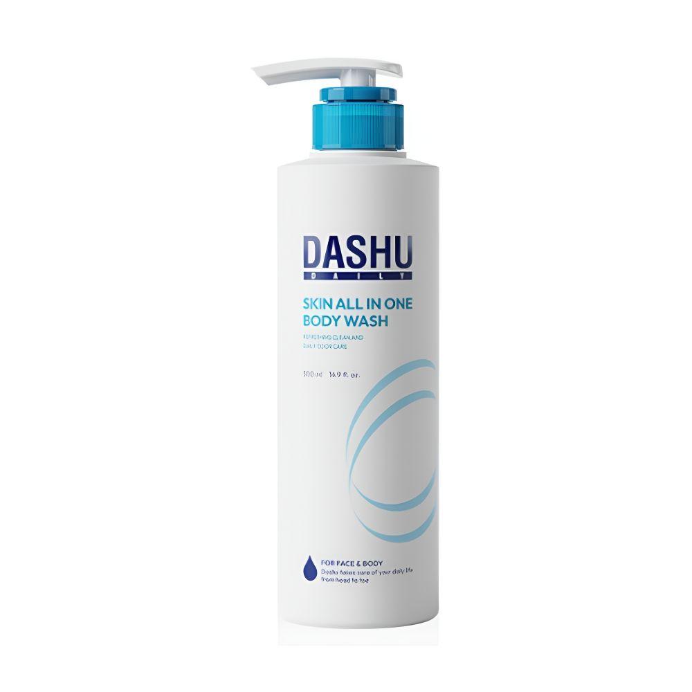 DASHU Daily Skin All In One Body Wash Aqua Marine Scent 500ml Deep Cleansing Hydrating Fresh Body Cleanser