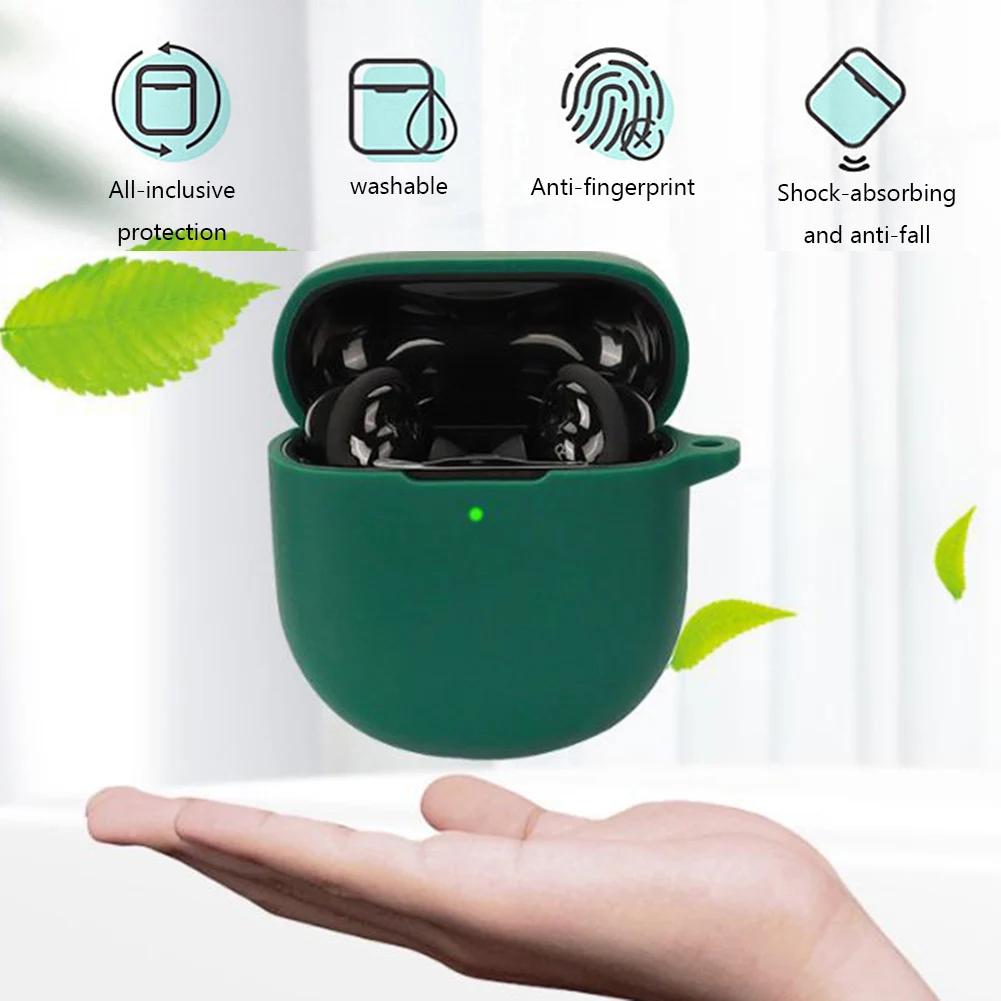 Silicone Headphone Holder Case with Hook Washable Wireless Headphone Protector Case Replacement for Bose QuietComfort Earbuds II