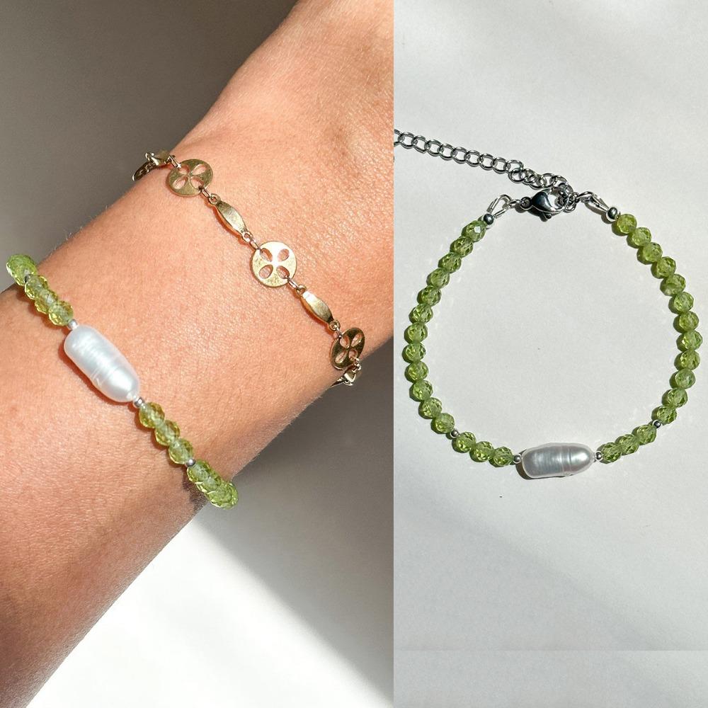 Feeling Spar Mix and Match Armband Natur Süßwasserperlen Armband Reisetrend Matching