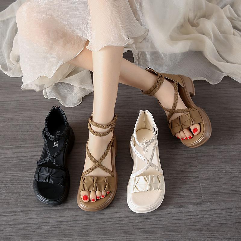 Roman Style Platform Open Toe Sandals for Women Low Price Sales Anti Slip 2025 Trending Hot Comfort Luxury Summer Woman Shoes