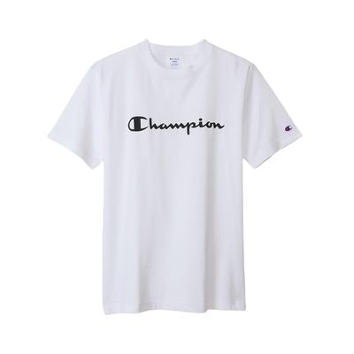 Champion Short Sleeve T-Shirt Crew Neck 100% Cotton USA Rubber Print Basic C3-X358-010-L (SIZE L)
