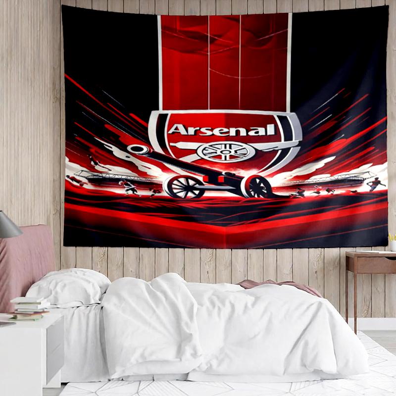 Arsenal Football Club Print Tapestry, Backdrop, Easy Setup, Ideal for Bedroom, Office & Living Room, with Aesthetic Wall Hanging Decor.