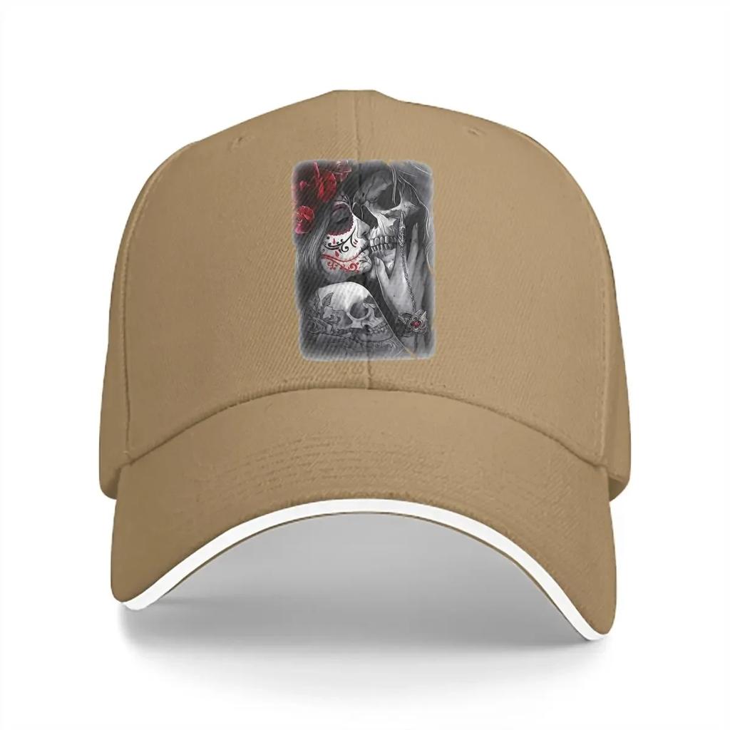 Washed Unisexs Baseball Cap Saint of The Death Trucker Snapback Caps Dad Hat Mexican Skull Santa Muerte Golf Hats