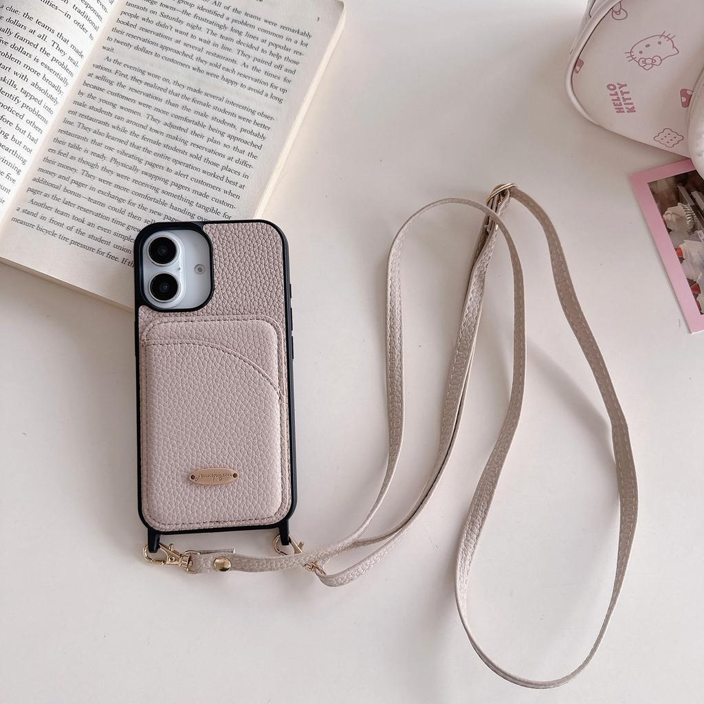 Cards Solt Wallet Leather Flip Crossbody Case For iPhone 16 Pro Max 15 Plus 14 13 12 11 Vertical Bag Pocket Long Lanyard Cover