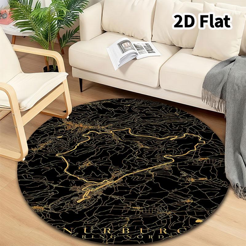 Round Area Rug Carpet Rug For Living Room Bedroom Sofa Playroom Decor Nonslip Floor Mat