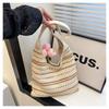 Large-capacity commuter woven bag women's summer new hollow knitted bag slack shoulder beach bag