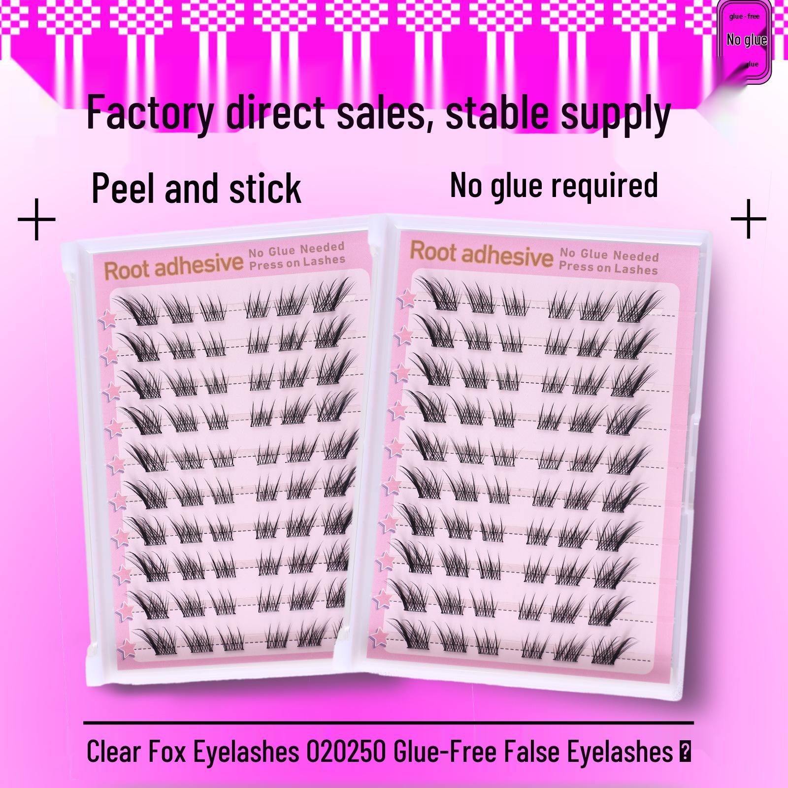 

Самоклеящиеся накладные ресницы «Лисий глаз», дизайн «Девятихвостая лиса Су Дацзи», пучковые и скошенные для лифтинга для ленивых.