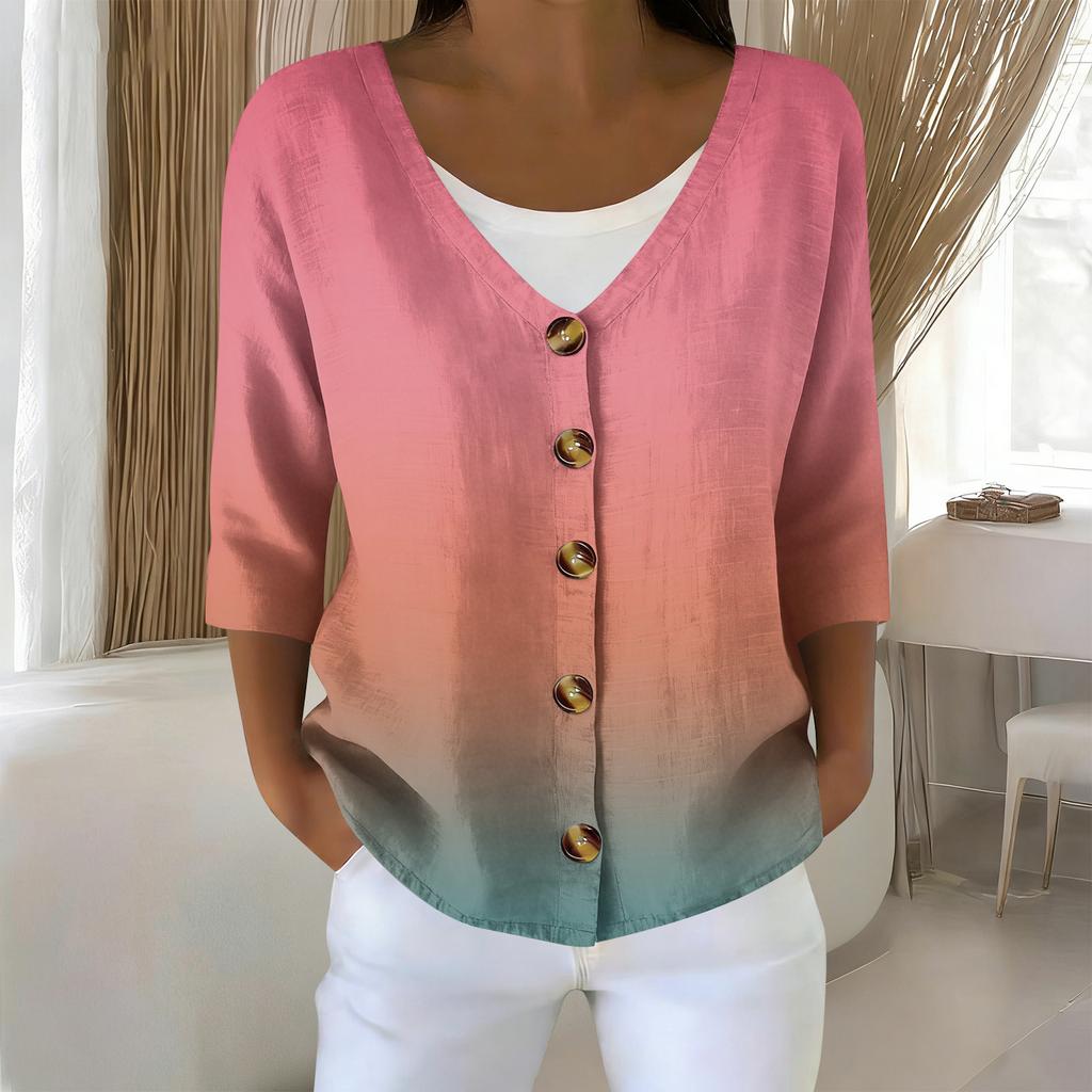 Women's 3/4 Sleeve Shirts Graphic Tees Shirts Casual Basic Tops Pullovers